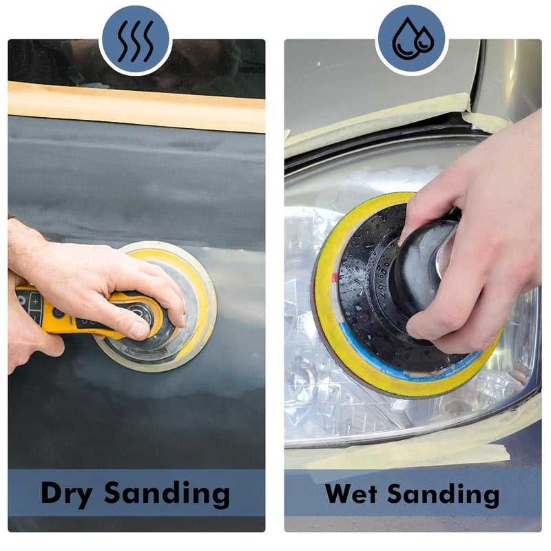 GOH DODD 6 Inch Sanding Disc, 25 Pieces Wet Dry Sandpaper 320 400 600 800 1000 10000 Grit Hook and Loop Sanding Pads for Auto Metal Glass Resin Wood Polishing Sanding - Image 5